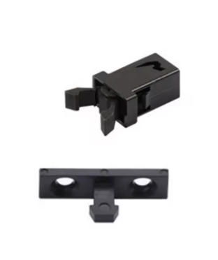 This is a push-push mechanism that is commonly found in cabinetry and enclosures like garbage cans. I placed an order for about a dozen and got to work incorporating it into my CAD file